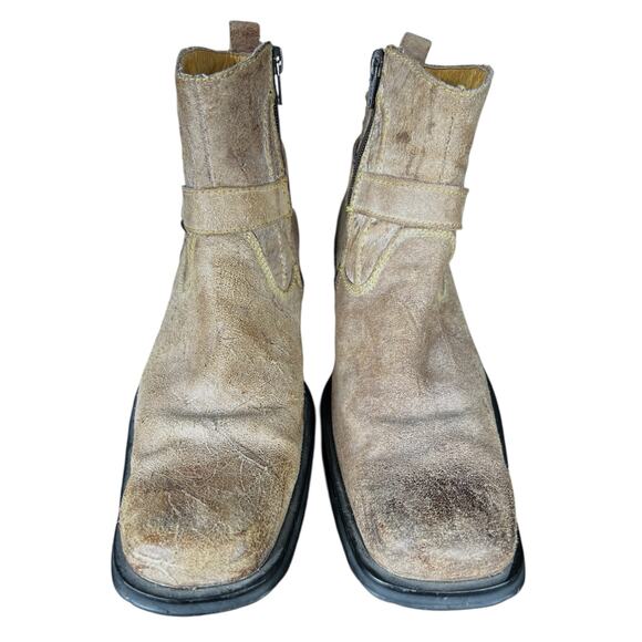 Bed Stu Men’s Tan Suede Harness Chelsea Boots Size US 11 main image 4